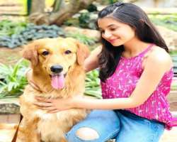 Vaishnavi loves to spend time with her dog.